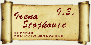 Irena Stojković vizit kartica